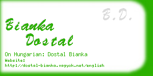 bianka dostal business card